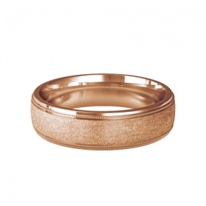 Patterned Designer Rose Gold Wedding Ring - Attrarre